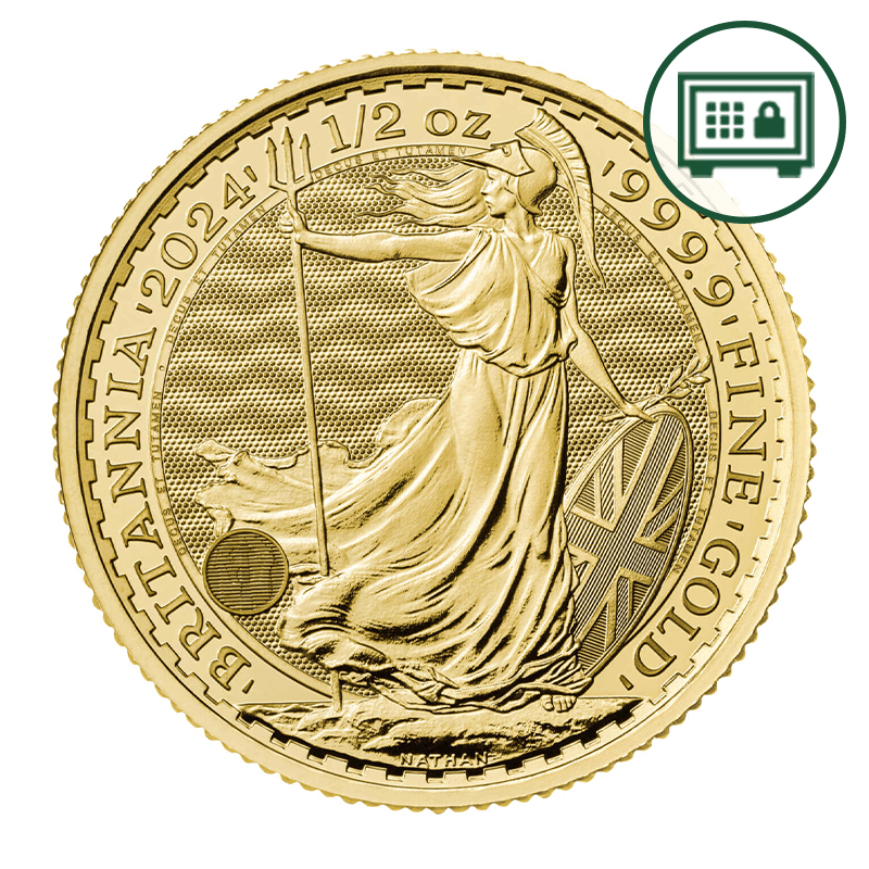 Image for 1/2 oz Gold Britannia Coin (2024) - Secure Storage from TD Precious Metals